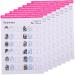 FRCOLOR 36 Sheets Coloring Exercise Book Nail Practice Book Acrylic Nail Practice Mat Nail Art Stamps Stencil Nail Supplies for Nail Techs Nail Art Tools Training Card Paper Manicure White