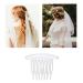 20 Pack 4 Inch Clear White Plastic Hair Side Comb Set for Women - Bridal Wedding Accessories - Buy Online on GoSupps.com