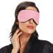 Haskirky Light Blocking Eye Mask - Adjustable Breathable Adult Men and Women Travel Mask for Yoga, Meditation, Office, and Deep Sleep - Pale Pink - Buy Online on GoSupps.com