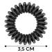 Reskthetic High-Quality Spiral Hair Tie - Eco-Friendly Gentle on Hair Transparent/Black - Perfect for Girls & Women (4 x 3.5 cm) - Buy Online on GoSupps.com