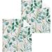 ALAZA Tropical Leaves Green Gold Wash Cloth Set - Pack of 6 Highly Absorbent Cotton Face Cloths - Buy Online on GoSupps.com