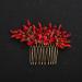 Deniferymakeup Women Dainty Simple Full Rhinestone Hair Comb Bride Wedding Hair Comb Bridal Hair Accessories Shiny Rhinestones Bridal Side Hair Combs for Women and Girls (Red)