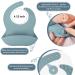 Baby Feeding Set - Silicone Bib, Suction Bowl, Spoon, Fork - Toddler Utensils - 6 Months (Light Blue) | Baby Led Weaning Supplies - Buy Online on GoSupps.com