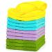 Ultra Soft Cotton Washcloths for People with Sensitive Skin Wash Cloths for Summer Large Washcloth Set 12 Pack 4 Colors 13 by 13 Inches Lavender Green Yellow and Sky-blue