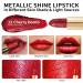 Oulac Metallic Shine Red Lipstick - Cherry Bomb(12) | Vegan & Cruelty-Free | High Impact Lipcolor for Christmas | Full-Coverage, Moisturizing Formula | 4.3g - Buy Online on GoSupps.com