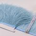 FQTANJU 2 Yards Ostrich Feather Fringe Trim Ribbon for Sewing, Crafts & Clothing DIY - Light Blue - Buy Online on GoSupps.com