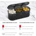 FYY Daily Pill Organizer - 7 Compartment Portable Travel Pill Case for Vitamins Supplements & Medication - Black - Buy Online on GoSupps.com