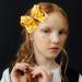 Bow Hairpin 7" Large Leather Baseball Bow Hairpin Softball Bow Hair Grips Hair Accessories Ponytail Holder Clip for Kids Girls Yellow - Buy Online on GoSupps.com