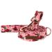 Unique Style Paw's dog collar with flower motif peony robust durable cotton peonies training lines for small medium -sized and large dogs with peonies