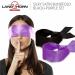 2 Pcs Silk Satin Blindfold Eye Mask for Sleeping - 155cm / 62 Silk Eye Covers - Black & Purple Satin Sleep Mask - Buy Online on GoSupps.com
