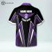 LASFOUR Custom Men's Bowling Shirt - Strike King Hawaiian Button-Down - Purple Crazy Team Shirt - Buy Online on GoSupps.com
