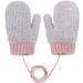 Toddlers Knitted Gloves Mittens with String - Warm Fleece Lined Cartoon Design - Xmas Gift - Age 0-3 - Blue - Buy Online on GoSupps.com