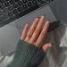 30 PCS Dark Green French Tip Press on Nails Almond Short SXVME Fake Nails Glue on Nails Medium Short Gel Nails Acrylic Nails Press ons Medium Short False Nails Stick on Nails for Women almond-dark green
