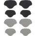 Doitool 8pcs Sneaker Heel Stickers | Glue Heel Pads & Liners for Sneaker Repair - Black & Gray - Buy Online on GoSupps.com