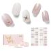 NAILOG Semi Cured Gel Nail Strips 34 pcs Salon-Quality Gel Nail Stickers Long Lasting Nail Wraps for Women with Soft Gel Finish Astria