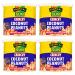 4 x 165g Natural Crunchy Coconut Cream Coated Peanuts Roasted Nuts Snack Lunch Bar Food