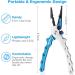 Bronze Times Aluminum Fishing Pliers - Saltwater Split Ring Pliers with Hook Remover and Line Cutters - Stainless Steel Multitool with Sheath and Lanyard - Buy Online on GoSupps.com