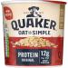 Quaker Oat Protein Original Porridge Pots 6 x 49g - High-Protein Breakfast Instant Oats - Buy Online on GoSupps.com