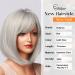 Kellynee Light Grey Bob Wig with Bangs - Short Straight Synthetic Hair Wig for Women - Heat Resistant Natural Cute Wigs for Daily, Halloween, Party & Cosplay - Buy Online on GoSupps.com