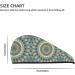 Quick-Dry Hair Towel Wrap with Button - Round Mandala Design for Effortless Hair Drying - Buy Online on GoSupps.com