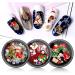 Lurrose 3D Christmas Metal Nail Studs Gems Xmas Nail Crystal Jewels Winter Holiday Nail Stickers Manicure Tips Wraps for Woman Girl Christmas Nails Art Decoration Supplies Style 3 3 Sets - Buy Online on GoSupps.com