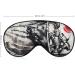 Japanese Samurai Soft Sleep Mask for Women | Ink Style Blackout Eye Mask | Breathable Polyester | Adjustable Travel Eye Mask - Buy Online on GoSupps.com