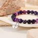 HGDEER Natural Stone Compass/Heart Bracelet - Graduation Gift for Women, Men, Girls, Boys (Purple) - Buy Online on GoSupps.com
