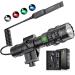 MoveFlash Tactical Flashlight with Picatinny Mount 1600LM Led Waterproof Tactical Flashlights for Outdoor Indoor,5 Modes,Remote Pressure Switch Included