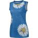 Martmory Sunflower Floral Tank Top for Women - Sleeveless Graphic Tee - Sky Blue - Size Medium - Buy Online on GoSupps.com