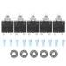 5A Thermal Circuit Breaker 125-250V AC 50V DC Push Button Manual Reset Circuit Breaker with Quick Connect Terminals Waterproof Cap Kit