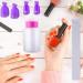 SIQUK Nail Polish Remover Kit - Finger and Toe Nail Clips, Cotton Pads, Files, Cuticle Peeler, and Brush - Gel Nail Removal Set (Purple) - Buy Online on GoSupps.com