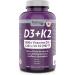 Naka Platinum Vitamin D (1000 IU) + Vitamin K2 (120 mcg) (300 Count (Pack of 1)) - Buy Online on GoSupps.com