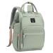 Pomelo Best Baby diaper backpack macaron diaper bag backpack with waterproof diaperial pad large capacity travel backpack for on the go green