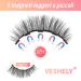 Veshely Natural Magnetic Eyelashes with Eyeliner - 5 Pair Reusable 3D False Lashes Set for Natural Look - Buy Online on GoSupps.com