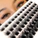 HBZGTLAD Lash Clusters DIY Eyelash Extensions 60 Clusters Lashes 0.07mm D Curl LASH Mega Volume Individual Lashes Eyelash Clusters Extensions Wispy Lashes Cluster DIY at Home (B4 D-9-16mmMIX)