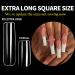 UNA GELLA Full Cover Nail Tips Square 120 PCS - XXL Extra Long Straight Tips for Acrylic Nails - Salon Quality Fake Nails for DIY at Home - Buy Online on GoSupps.com