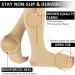 Ailaka Zipper Compression Socks 15-20 mmHg - Open Toe Support for Varicose Veins - Medium Size, Beige (1 Pair) - Buy Online on GoSupps.com