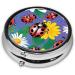 Colorful Ladybird Mini Round Pill Box | 3 Compartment Organizer for Travel & Home Use | Portable Medicine Case - Buy Online on GoSupps.com