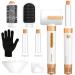PRITECH Hair Dryer Brush Blow Dryer Brush Set with Diffuser 7 in 1 Hair Styling Tools 110000 RPM High Speed Volumizer Drying Curler Straightener White
