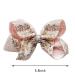 5-Inch Handmade Shiny Glitter Ribbon Hair Bow | Rose Gold Sparkle Sequins Hair Accessory for Girls - Buy Online on GoSupps.com