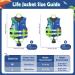 HeySplash Swim Vest for Kids - Child Size Watersports Flotation Device with Survival Whistle - Size M (35-55lbs) Indigo - Buy Online on GoSupps.com