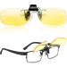 Climate OTG glasses clip on glasses for blue light - New 2024 - Good protection at working on the screen - gaming glasses PC cell phone and television - anti -tiredness anti -blue light UV protection yellow