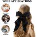 INBOLM Big Bow Hair Clips with Long Silky Satin Bow Hair Clip Hair Bows for Women Vintage Big Bowknot Hairpin Soft Satin Silky Solid Color Hair Clip for Women Girls(Black) - Buy Online on GoSupps.com