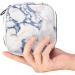 Women's Makeup Organizer & Menstrual Cup Storage Bag | Big Capacity Travel-Friendly Marble Stone Texture - Buy Online on GoSupps.com