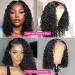14 Curly Bob Lace Front Wig | HD Transparent Deep Wave Brazilian Virgin Human Hair | Pre Plucked with Baby Hair | 150% Density for Black Women - Buy Online on GoSupps.com