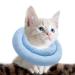 Ohcozzy neck rope cat with an adjustable waistband soft cat collar with anti-leaf function after the operation pet protective collar (size m light blue) m light blue