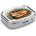 Decorative Pill Box - Sleeping Fox Print | 2 Compartment Portable Medicine Organizer for Pocket & Purse | Ideal for International Shipping - Buy Online on GoSupps.com