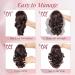 ONETIDE Short Ponytail Extension Curly Clip in Claw Ponytail Extension Synthetic Wavy PonyTail Hair Natural Hairpiece for Women Daily Use(Chestnut Brown 10 INCH) - Buy Online on GoSupps.com