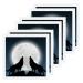 Kigai 6 Pack Night Moon Wolf Washcloths Soft Face Towels Gym Towels Hotel and Spa Quality Reusable Pure Cotton Fingertip Towels