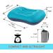 SUNYAO Ultralight Inflatable Camping Pillows - 2 Pack, Compact & Comfortable Neck/Lumbar Support for Camping, Backpacking & Hiking - Peacock Blue - Buy Online on GoSupps.com